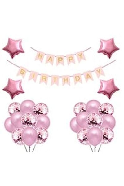 DÜVENCİ TİCARET Σετ μπαλονιών Yıldız Με σχέδιο Happy Birthday