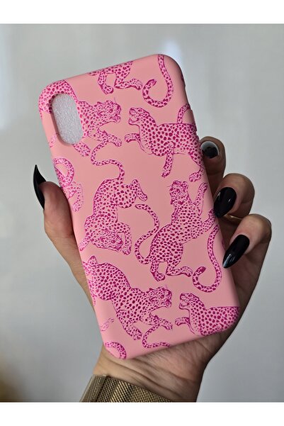 Magic Ring Iphone X / XS Uyumlu Desenli İçi Kadife Pembe Lansman Kılıf