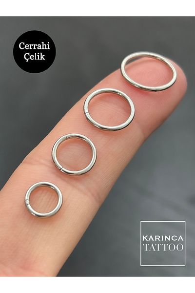 Karınca Piercing Clip-Shaped Opening Practical Useful Full Ring Nose Ear Piercing