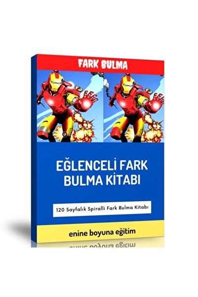 Enine Boyuna Eğitim Fun Difference Finding Book (Spiral)