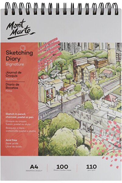 Mont Marte MM Jumbo Eskiz Günlüğü Signature 100 Sayfa 110gr A4