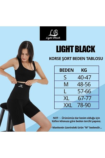 Light Black 2 Size Slimming - Double-Layer - Recovery - Postpartum - Short Corset Shorts (Outwear)