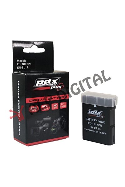 PDX Nikon En-el14 Batarya Pil - 1800mah
