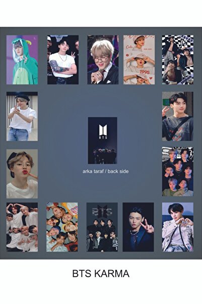 Umut Matbaacılık Bts Çift Taraflı 14 Adet Fotokart Seti, Photocards, Pckart, ...