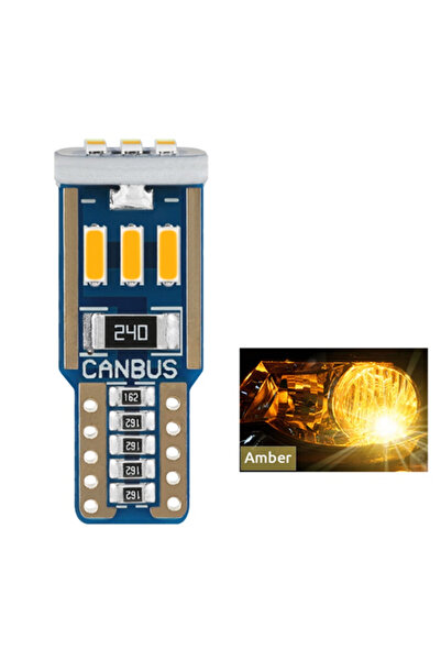 HMNL Dekoratif led ampul T10-15SMD 4014 CANBUS 12V çift turuncu