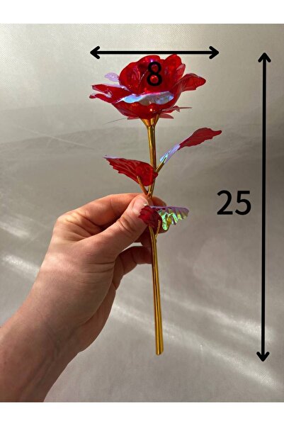 Love Candle Dekor 1 Adet Solmayan Gül, Yapay Gül, Sonsuzluk Gülü, Hediyelik Gül, Sevgili Hediyesi, Kırmızı Gül