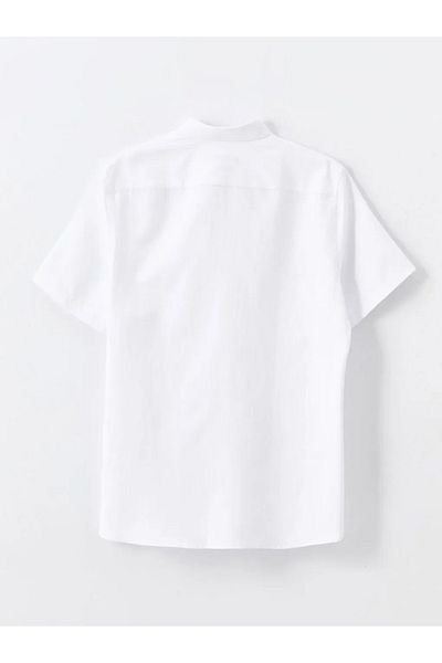 LC Waikiki Lcwaikiki Formal Buxe White Slim Fit Short Sleeve Shirts for Men