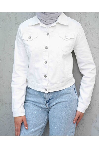 sorisso Jachetă scurtă de denim albă