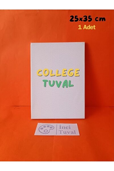 İNCİ TUVAL 25x35 cm Öğrenci Tuval Arkadan Zımbalı College Kalite Ön yüz Astar...
