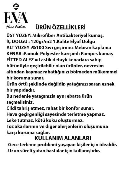 EVA Προστατευτικό κρεβατιού από βαμβακερό καπιτονέ και 100% αδιάβροχα στρώματα κρεβατιού