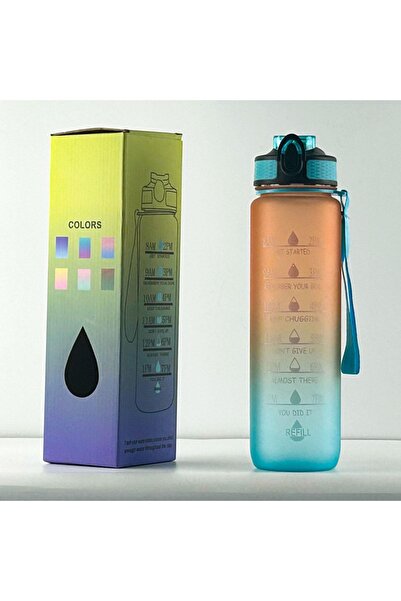 Lumie 1000ml Motivational Water Bottle with Straw - Tritan Bpa No Odor Leakage