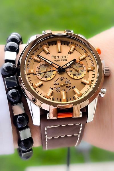 Ferrucci New Season Men's Wristwatch, All Functions Active