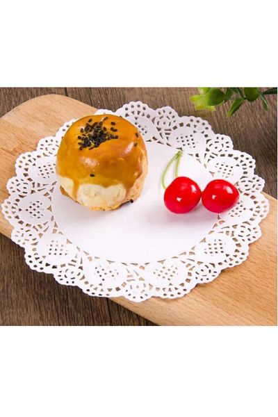 adin tasarım 50 de tampoane de dantelă de 24 cm - farfurie rotundă pentru prăjituri pentru brioșe