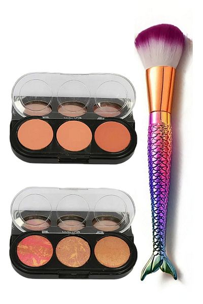 Nofella 3-Piece Terracotta Blush & Matte Blush & Blush Brush Set
