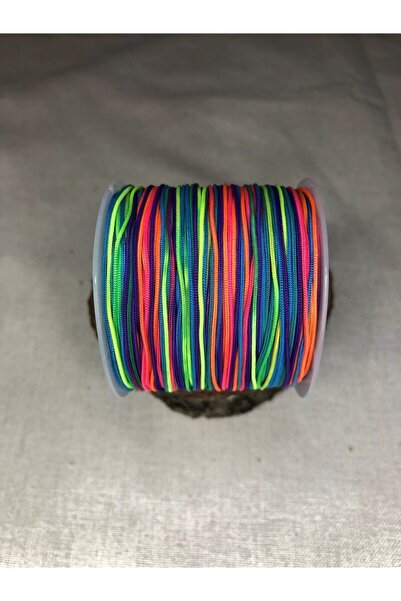 Kreatif Mağaza 50 μέτρα Rainbow Color Jewelry (PARACHUTE) Σχοινί (0,8 MM) – Σ...