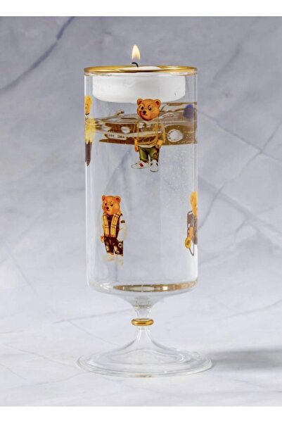 Ara Porselen Teddy Bear Vazo Yüzen Mumluk