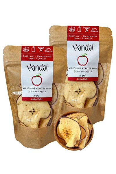 Mandal 50 Grams of Red Dried Apple - 2*25 Grams of Fruit Dried Slices