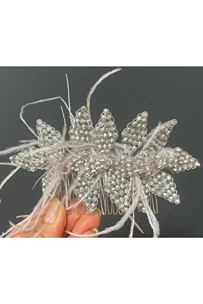 DesaAccessories Tamamen El Yapımı Kristal Taşlı Nişan, Gelin, Düğün, Saç Akse...
