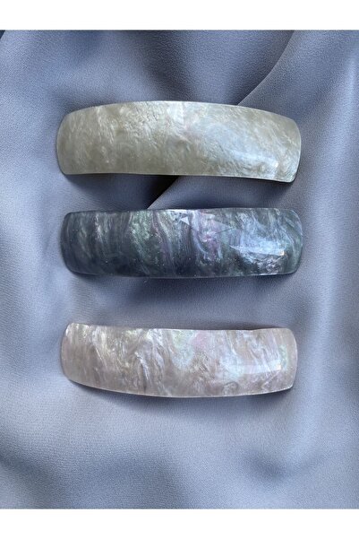 TwinsSis Store Cataramă automată cu închidere în formă de os, de dimensiuni mari, argintie, set de 3