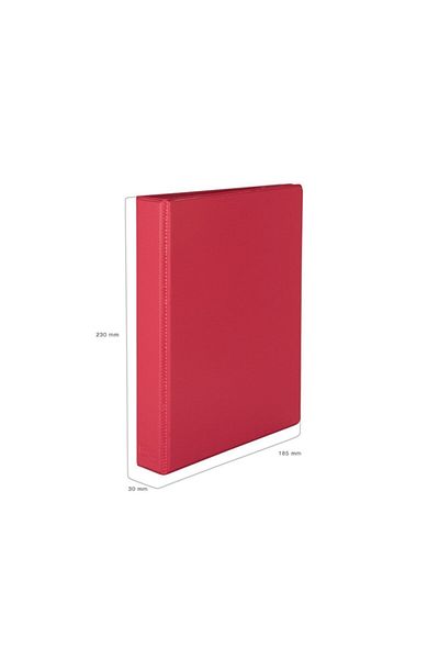 2K A5 Small Size PVC 4 Ringed Student and Office Type Document Presentation Folder with Inner Pocket 19,5x23 Cm (200 SHEETS)