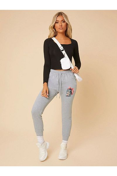 DAXİS Sportwear Company Γυναικεία φόρμα με στάμπα Cute Cat