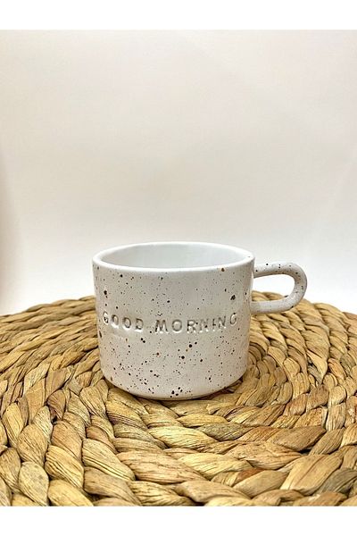TERRACO Good Morning Written Handmade Ceramic Mug Terra No:4