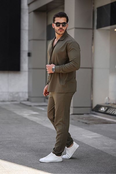 viperkombin Linen 2-piece Set - Shirt and Trousers, Regular Fit