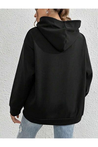 khufu Ζακέτα με κουκούλα μαύρη Unisex χωρίς στάμπα