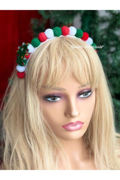 QUEEN AKSESUAR عيد الميلاد تصميم مخصص فاخر بوم بوم صف بوم بوم أحمر أبيض أخضر ...