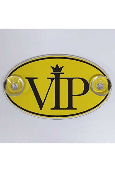 HMNL VIP YELLOW زخرفة زجاج السيارة بليكسي مع كوب شفط تزوير السيارات البيضاوي