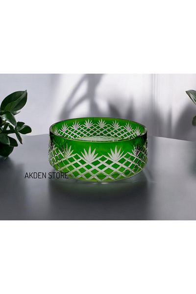 Paşabahçe Handcrafted Cut Decorated Salad / Breathing Bowl