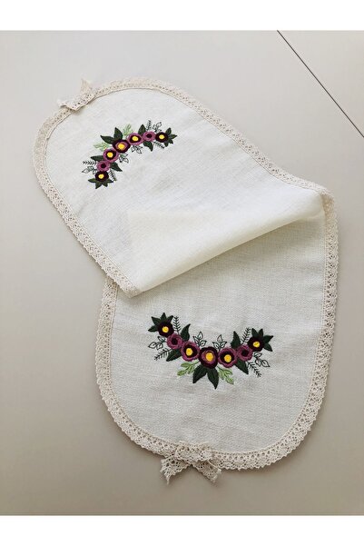 İpekce kanavice Nakış işlemeli güpürlü runner