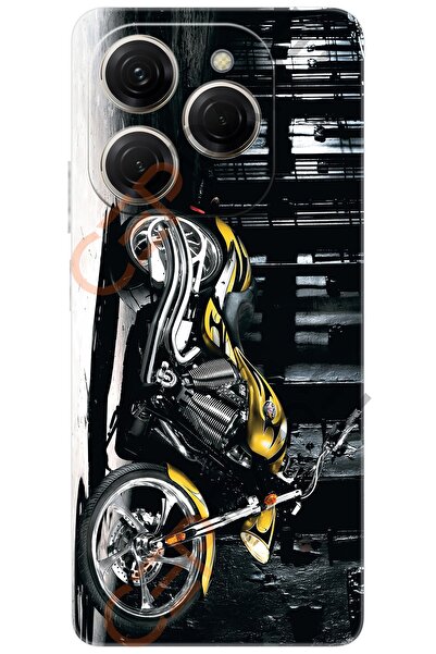 TECNO Spark 20 PRO (KJ6) Uyumlu Kılıf Desen Baskılı Silikon Motorcycle STK:297 CP-9h4oevq