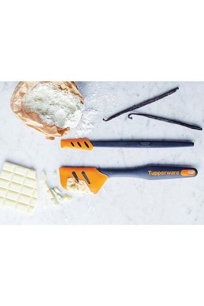 Tupperware Modern Fairy Silicone Thick and Thin Spatula Set of 2