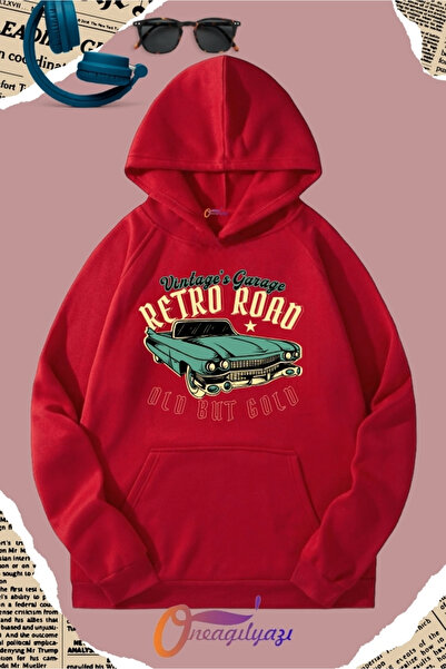 oneagılyazı Unisex Vintage Garaje Printed Sweatshirt