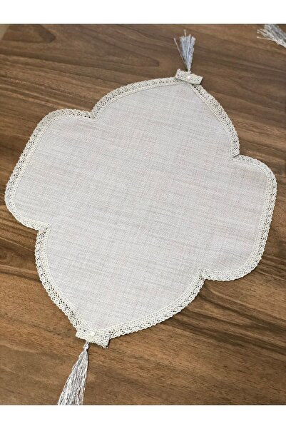 İpekce kanavice 35 X 45 Cm Püsküllü Servis Gri Renk