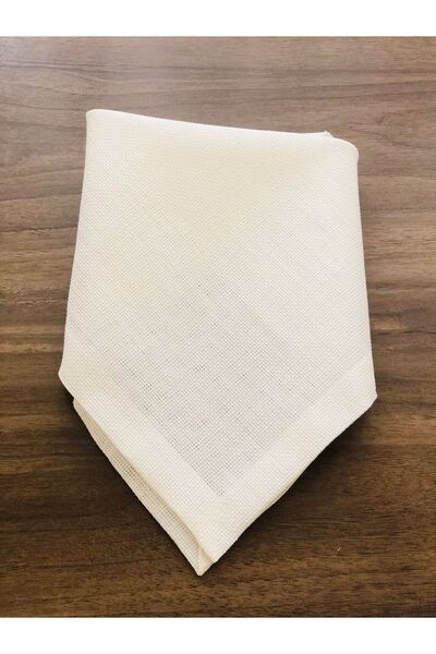 İpekce kanavice 25*25 Cm Işlemelik Linen Peçete Beyaz