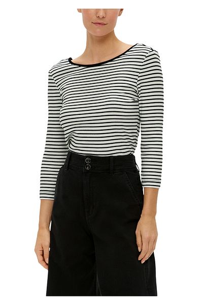 s.Oliver Gestreiftes Shirt mit Rückenausschnitt