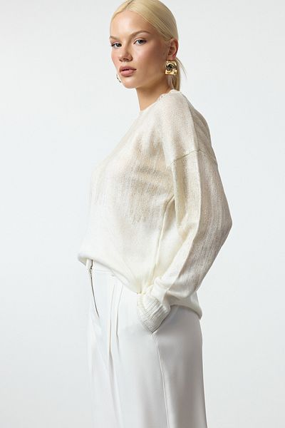 Trendyol Collection Pulover de bază pentru tricotaje de bază, cu textura moale, cu gâtul turn, TWOAW25KZ00300