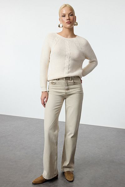 Trendyol Collection Pulover din tricotaje fără cusături împletit cu păr cu textura moale TWOAW25KZ00047