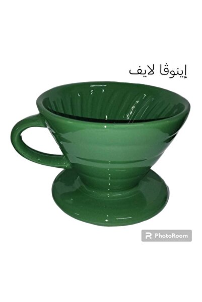 ALOHA 600 ml and Above Innova Life Green V60 02 Ceramic Dripper Coffee Brewin...