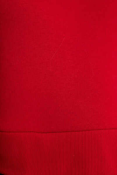 Trendyol Collection Vörös polár széles szabású Crop pulóver - TWOAW25sw00172