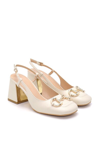 Sofia Baldi Raul White Leather Women's Heeled Shoes