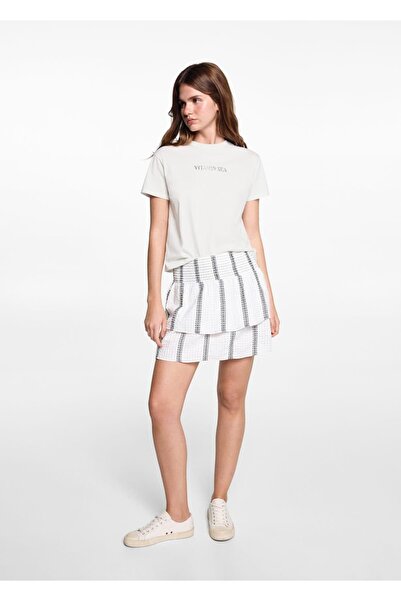 Mango Teen Tricou Alb Pentru Copii