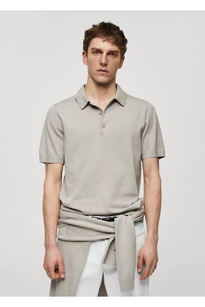 MANGO Man Polo T-Shirt - Fein gewebt