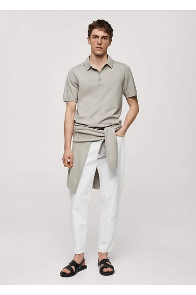 MANGO Man Polo T-Shirt - Fein gewebt