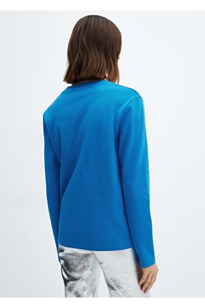 MANGO Woman Βαμβακερό μπλουζάκι Premium