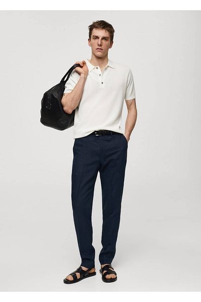 MANGO Man Tricou polo din bumbac