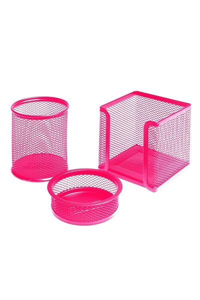 Bigpoint Metal Perforated Set of 3 Pink