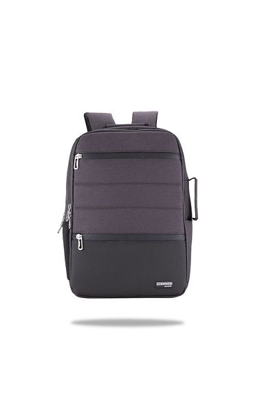 Classone BP-TX304 Combo Series 15.6 بوصة قماش مقاوم للماء وسحاب للكمبيوتر المحمول، حقيبة ظهر للكمبيوتر المحمول - أنثراسيت